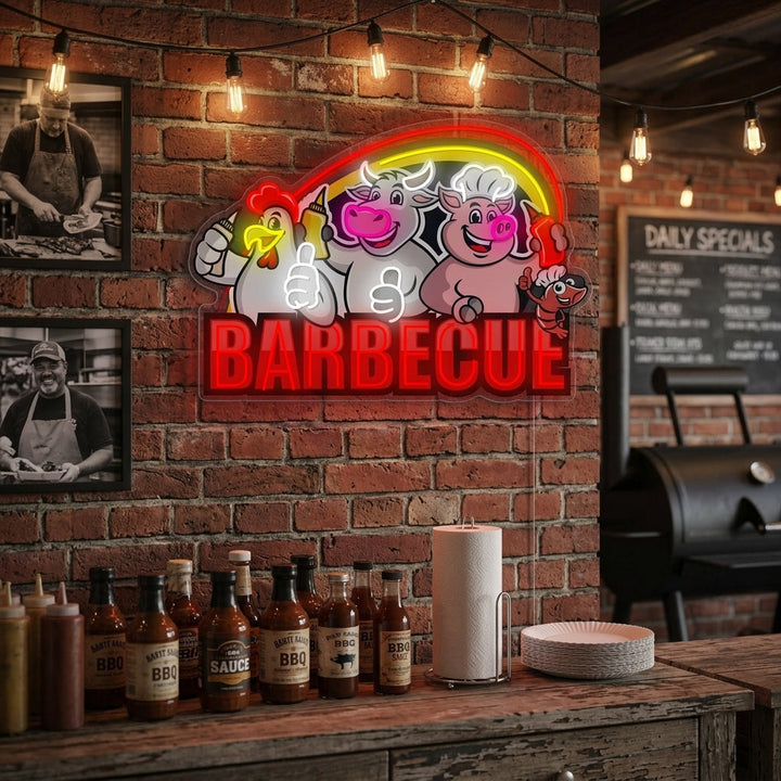 "Barbecue" Insegna al neon