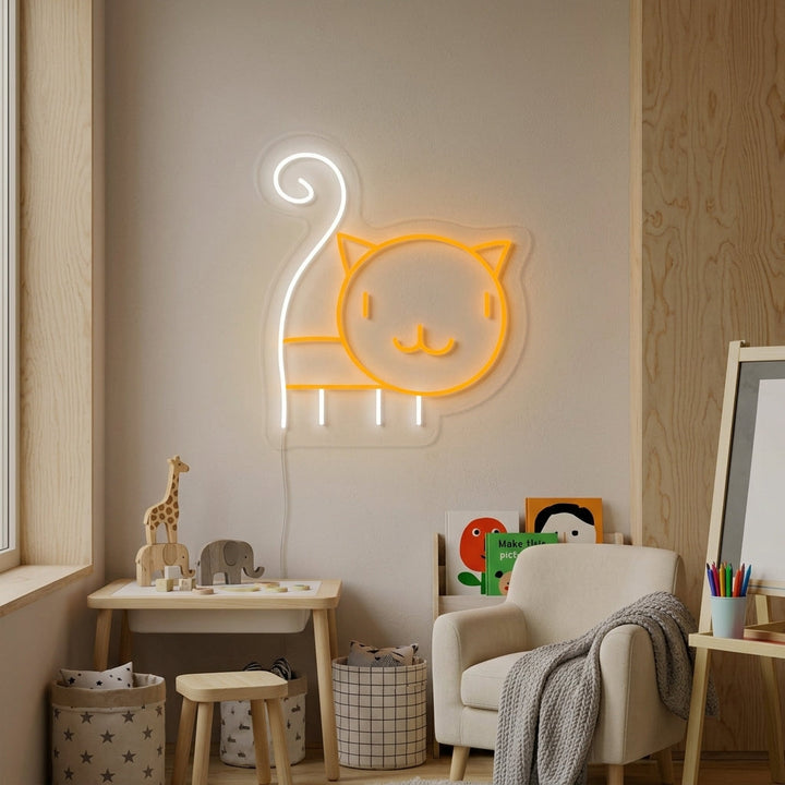 "Gattino, Decorazione Per La Camera Dei Bambini" Insegna al neon