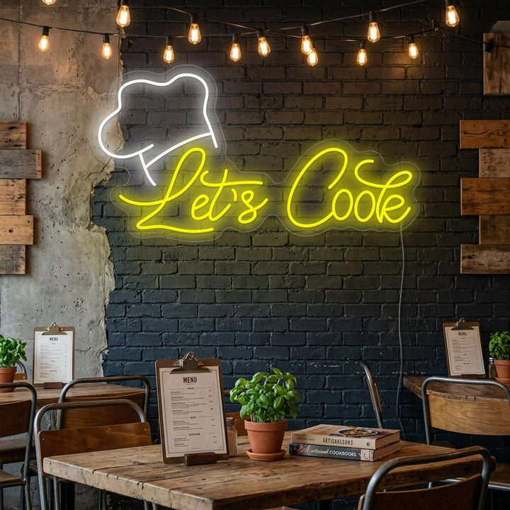 "Let's Cook" Insegna al neon