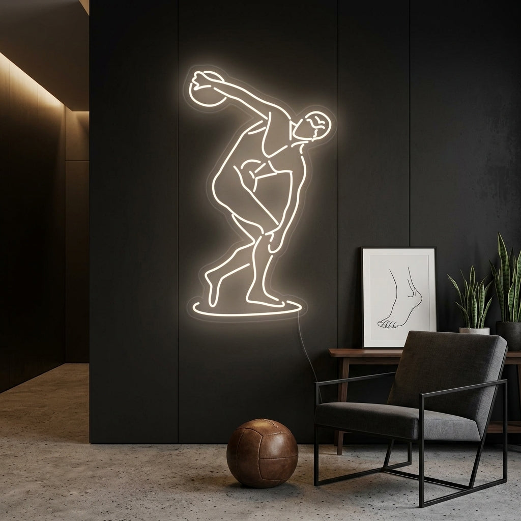 "Il Discobolo Di Mirone" Insegna al neon