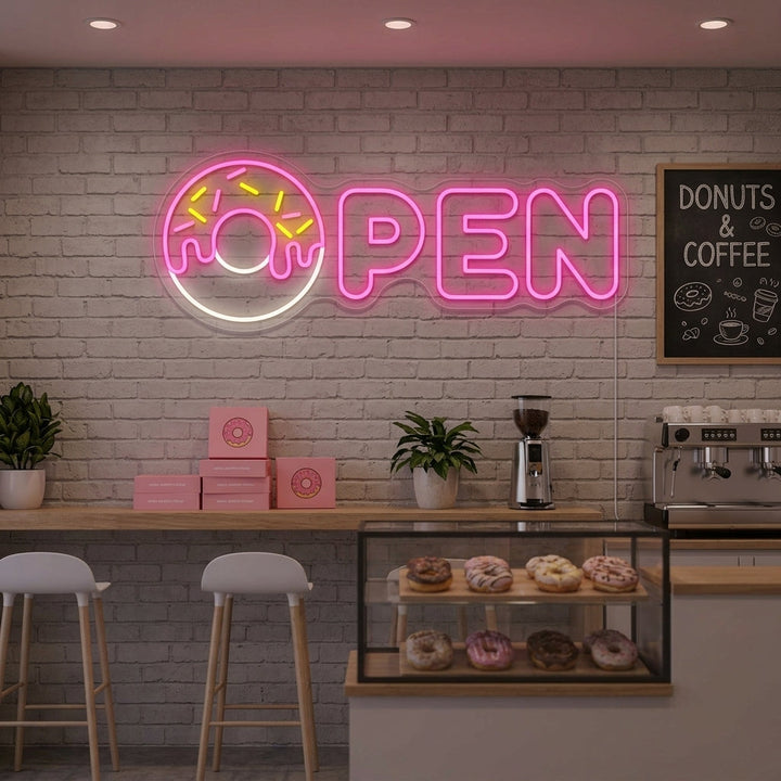 "Ciambella aperta" Insegna al neon