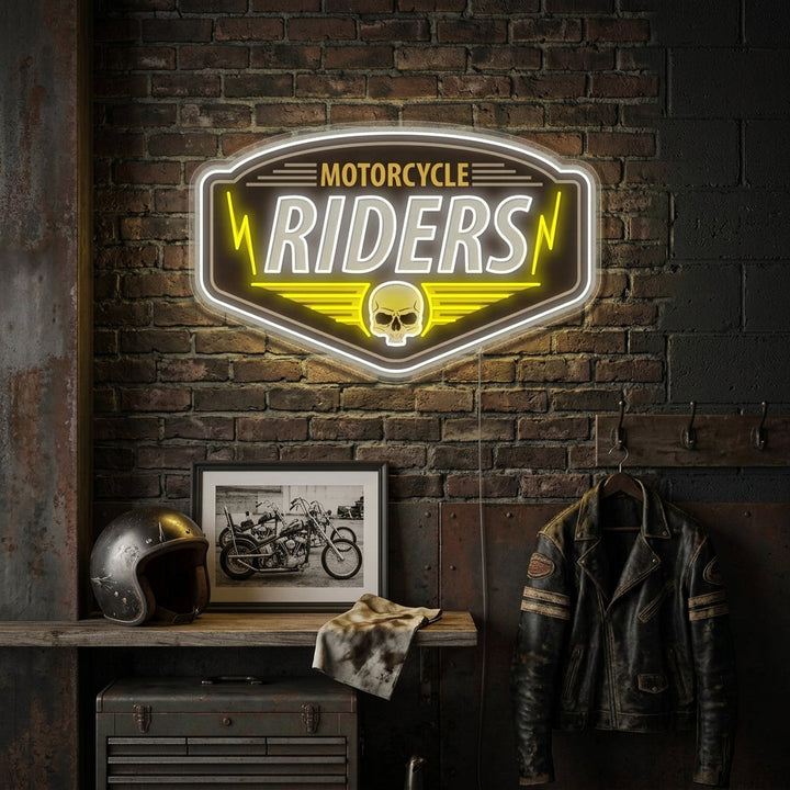 "Motorcycle Riders" Insegna al neon