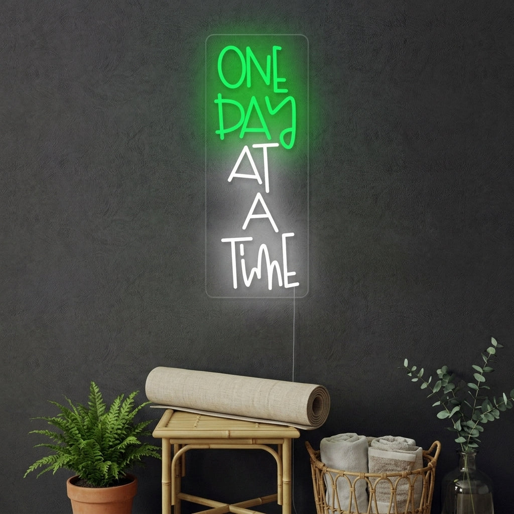 "One Day At A Time" Insegna al neon