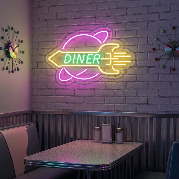 "Tavola Calda A Razzo" Insegna al neon