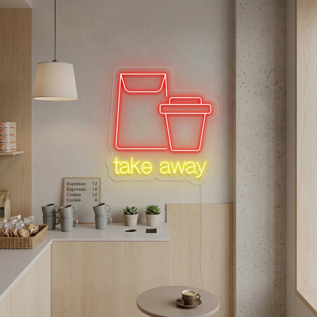 "Take Away" Insegna al neon