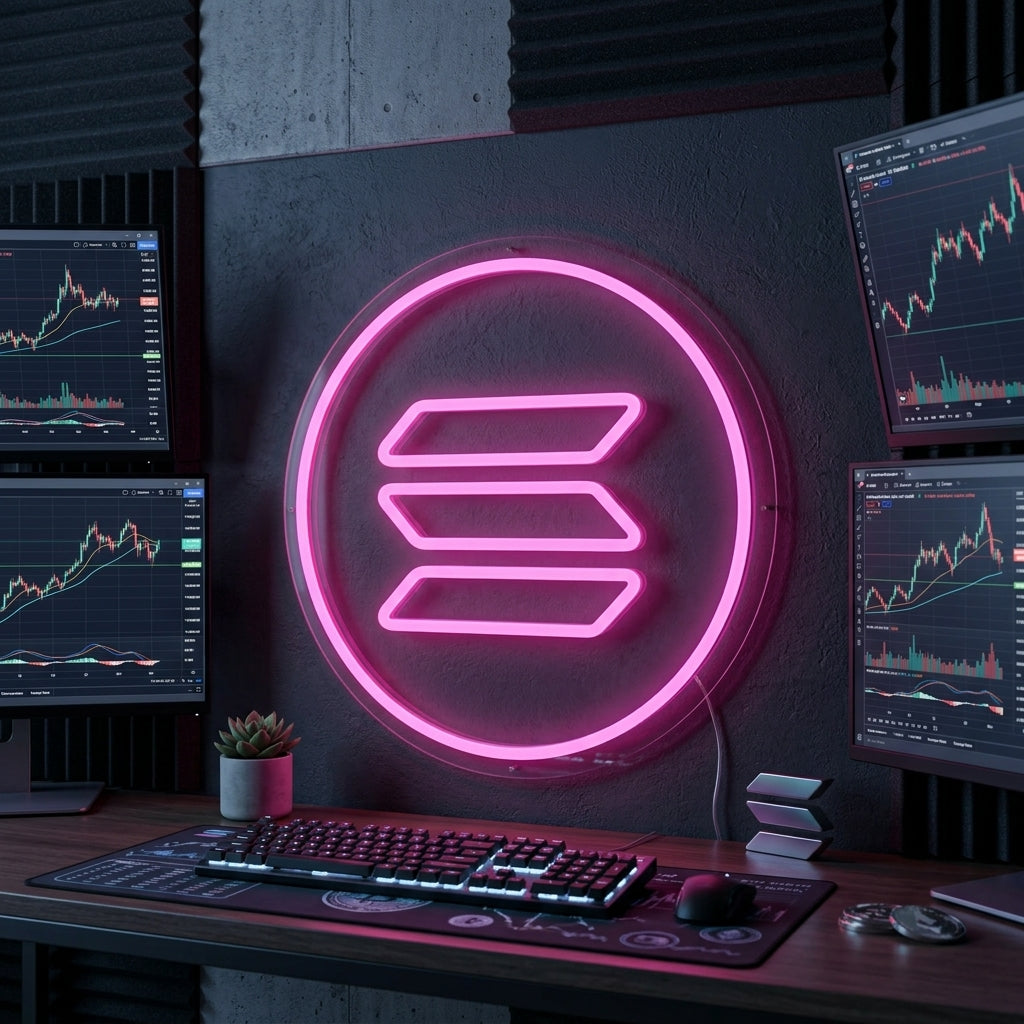 "Logo Solana Sol" Insegna al neon
