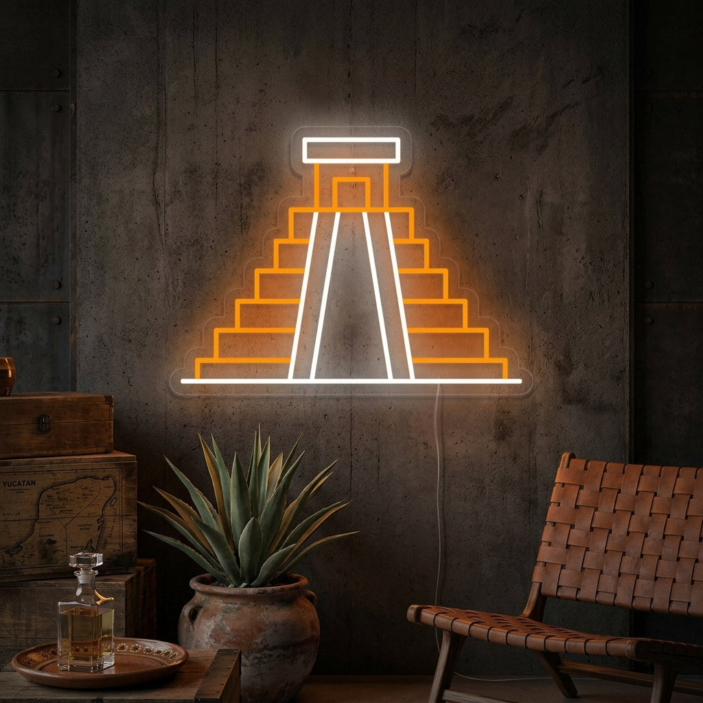 "Messico Chichen Itza" Insegna al neon
