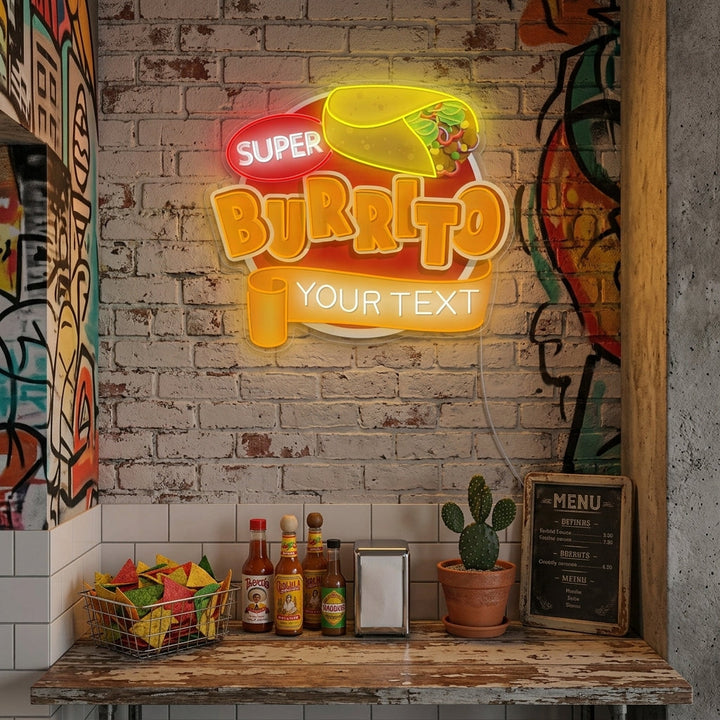 "Logo Burrito personalizzato" Insegna al neon