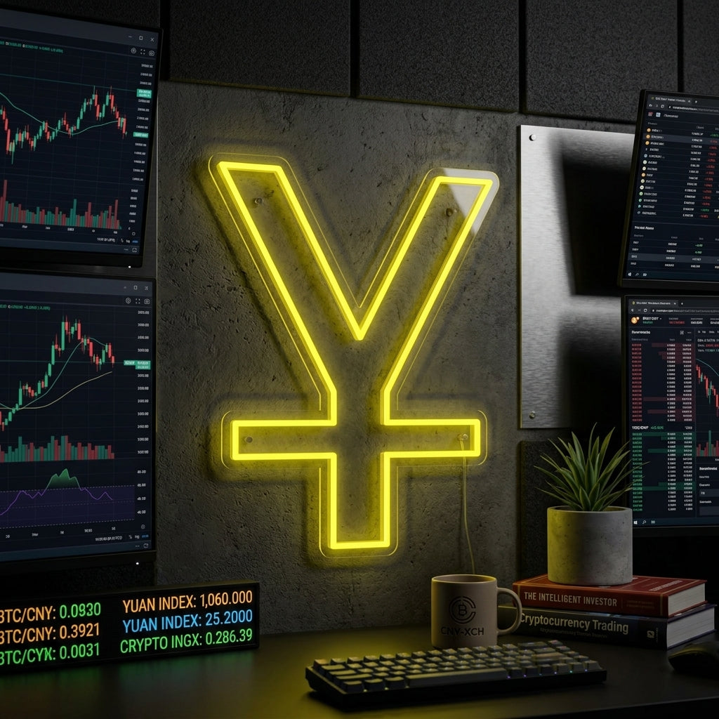 "Yuan Cinese" Insegna al neon