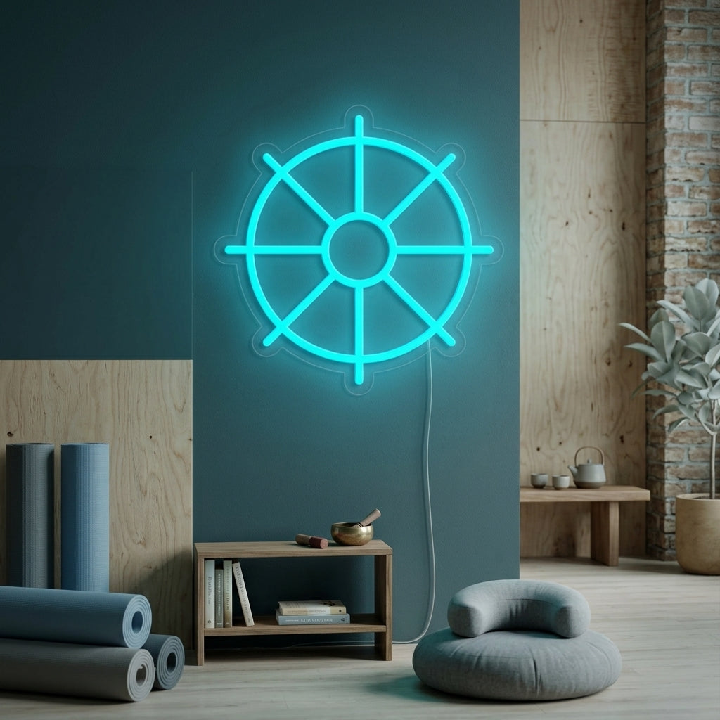 "Ruota Del Dharma" Insegna al neon