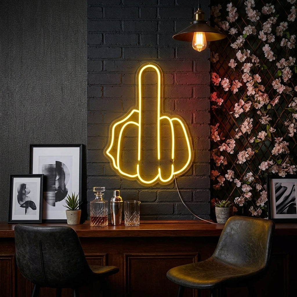 "Dito Medio" Insegna al neon
