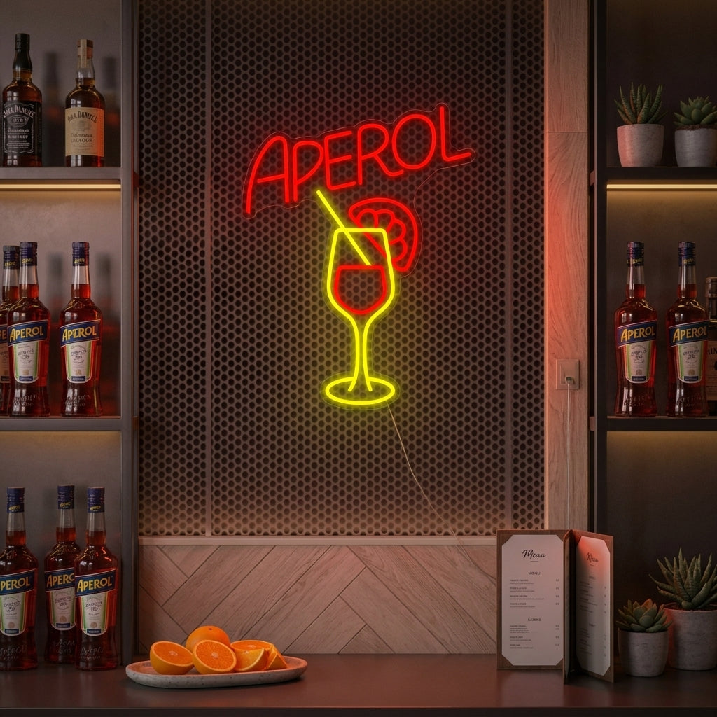 Insegna neon LED Aperol cocktail