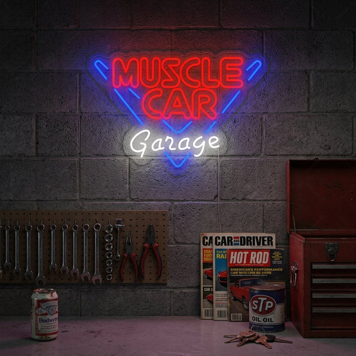 "Muscle Car Garage" Insegna al neon