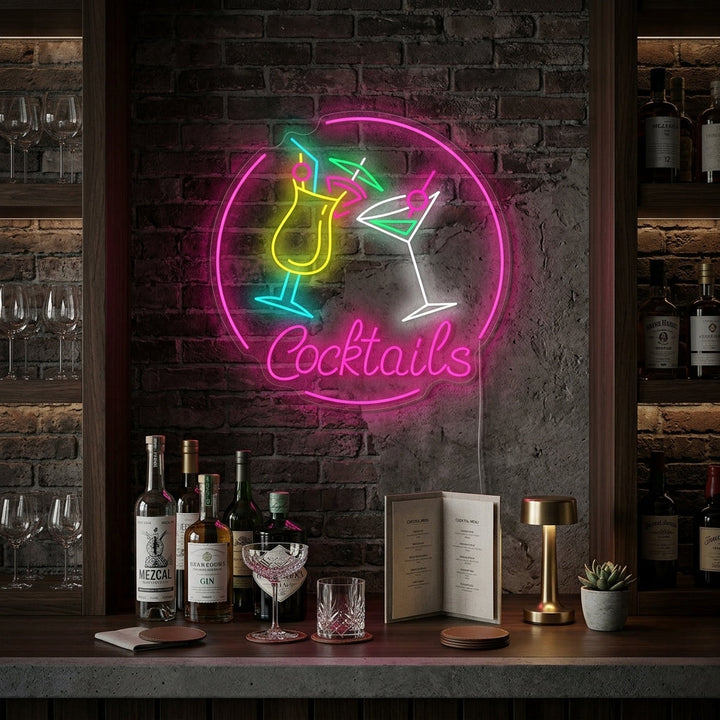"Cocktails" Insegna al neon