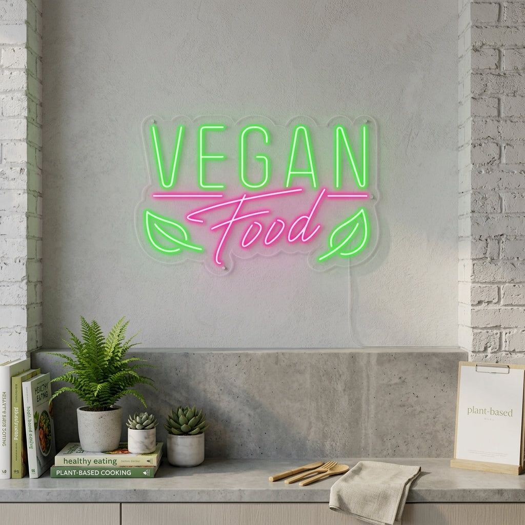 "Vegan Food" Insegna al neon