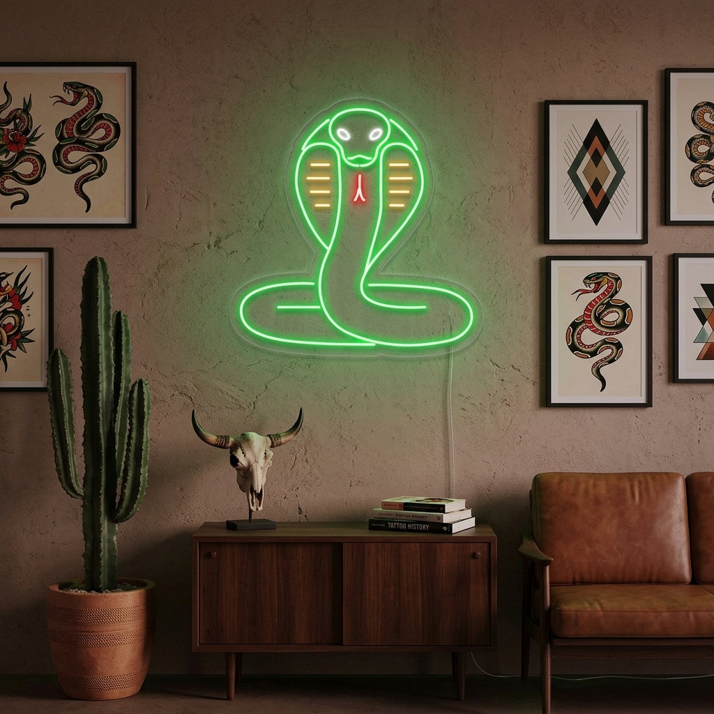 "Serpente Cobra" Insegna al neon