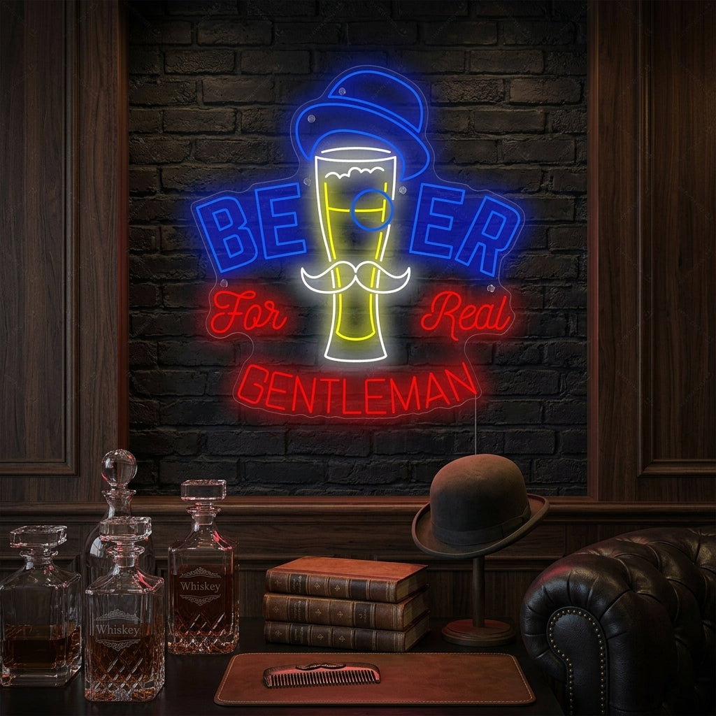 "Beer For Gentleman" Insegna al neon