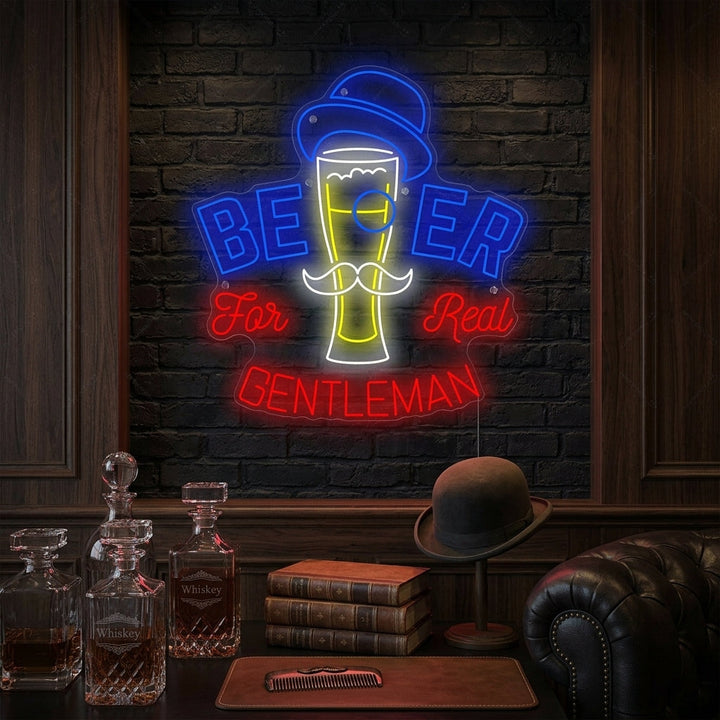 "Beer For Gentleman" Insegna al neon