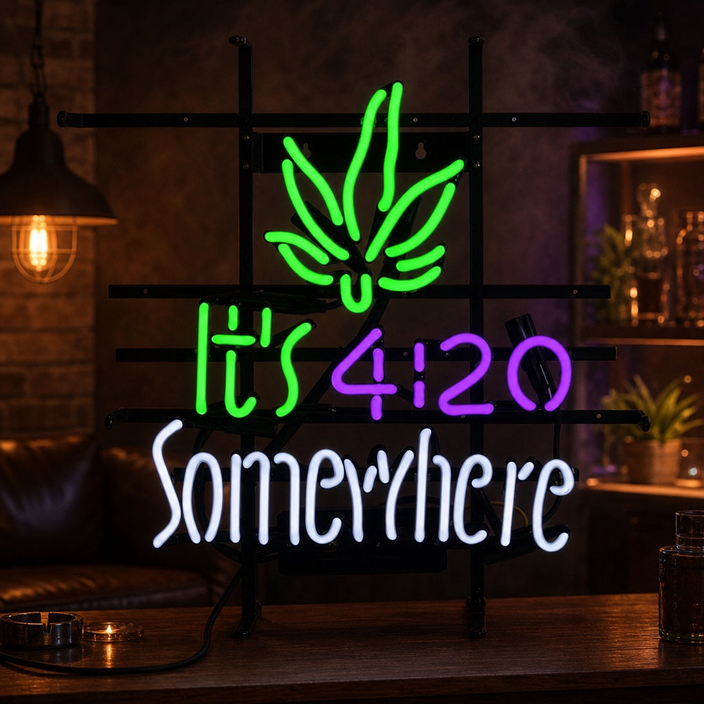 "Its 420 Somewhere" Insegna al neon