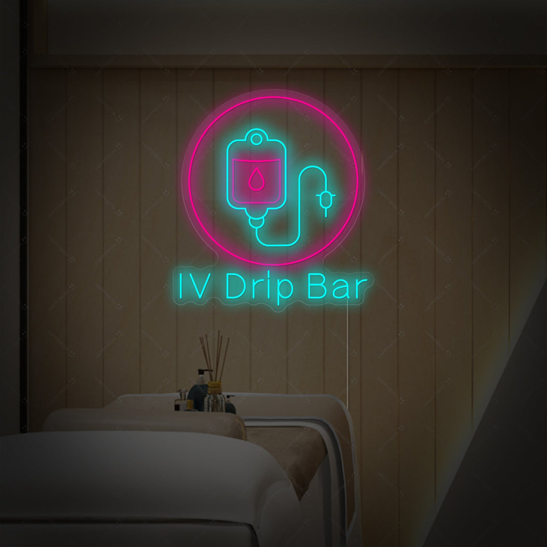 "Iv Drip Bar" Insegna al neon