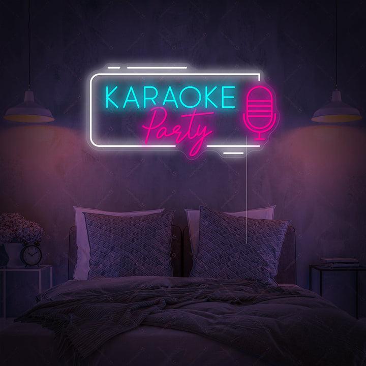 "Karaoke Party" Insegna al neon