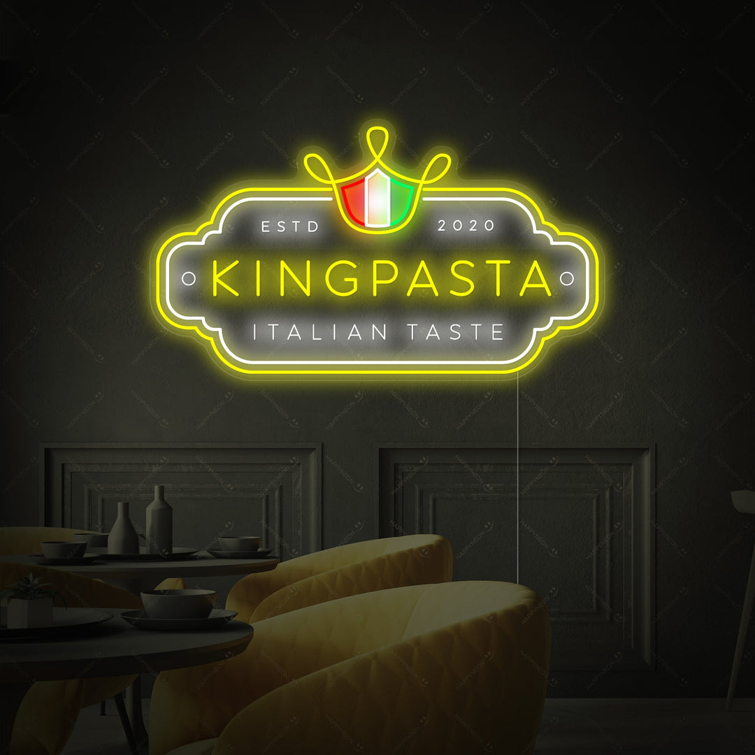 "King Pasta" Insegna al neon