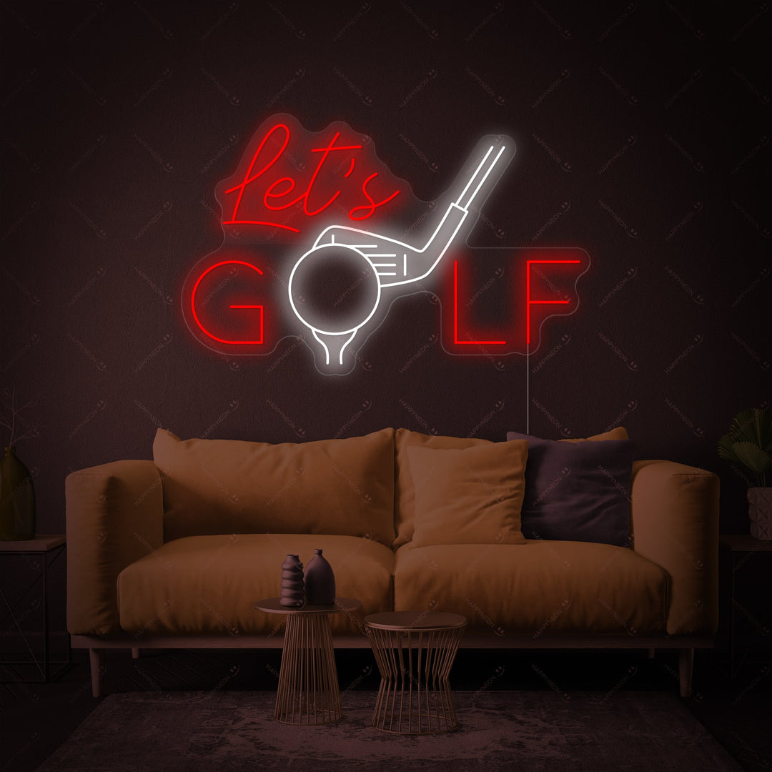 "Let's Golf" Insegna al neon