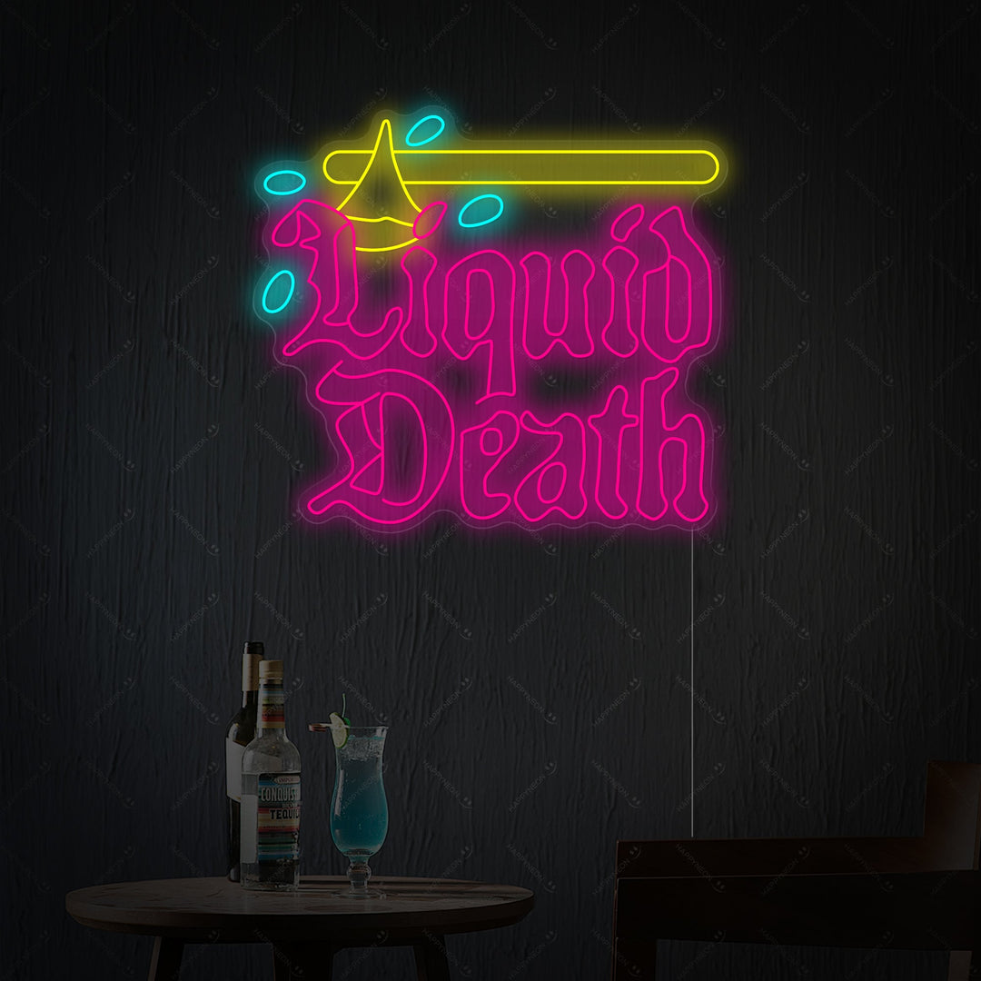 "Liquid Death" Insegna al neon