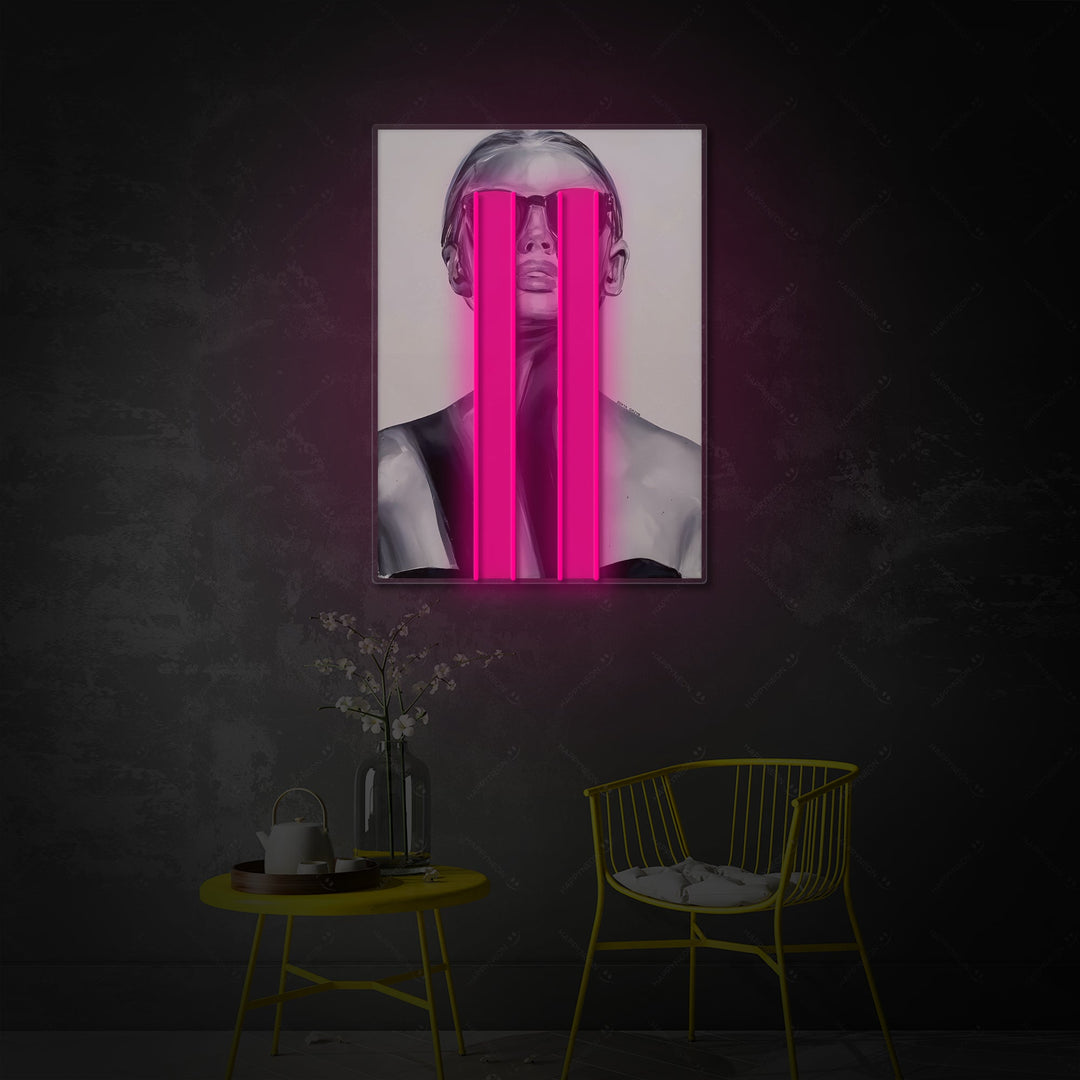 "Musa Mascherata" Insegna al neon