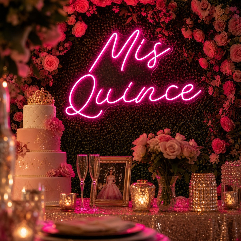 "Mis Quince" Insegna al neon
