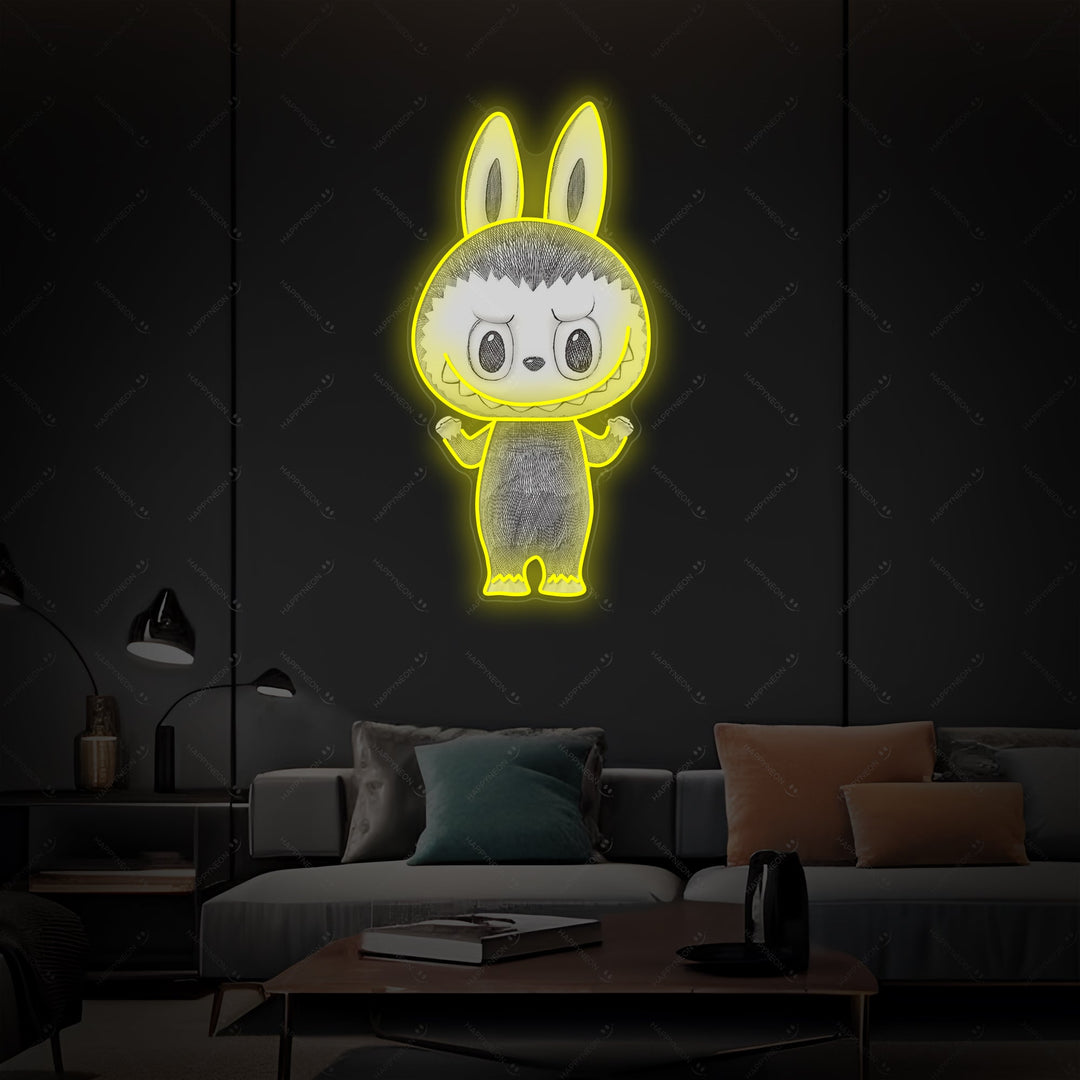"Monster Labubu Sketch" Insegna al neon