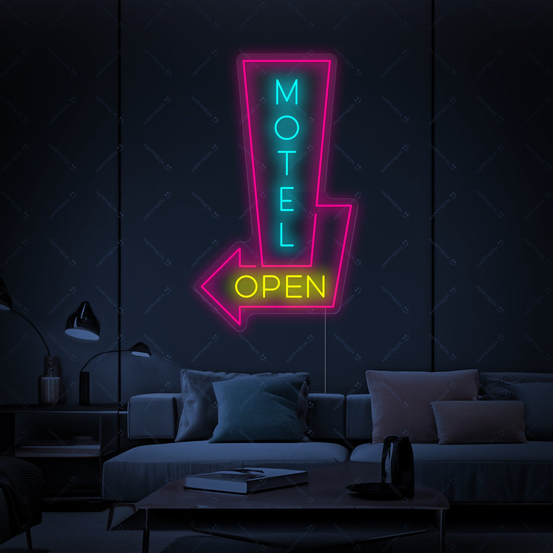 "Motel Open" Insegna al neon