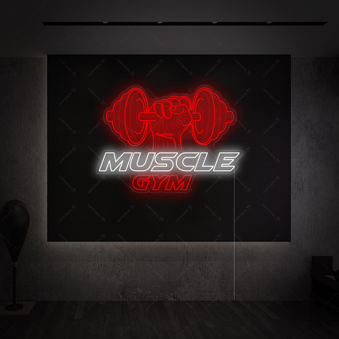 "Muscle Gym" Insegna al neon