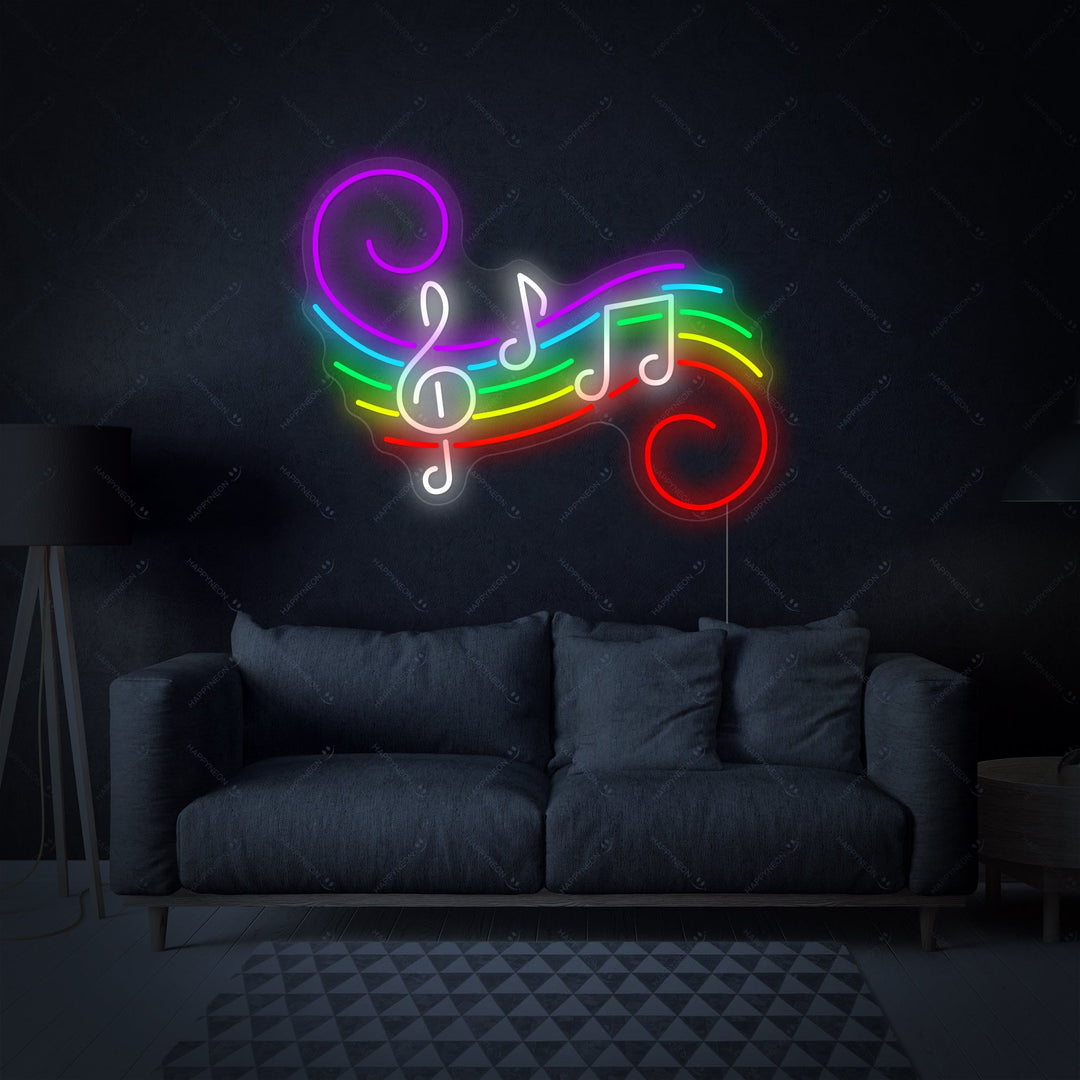 "Note musicali" Insegna al neon