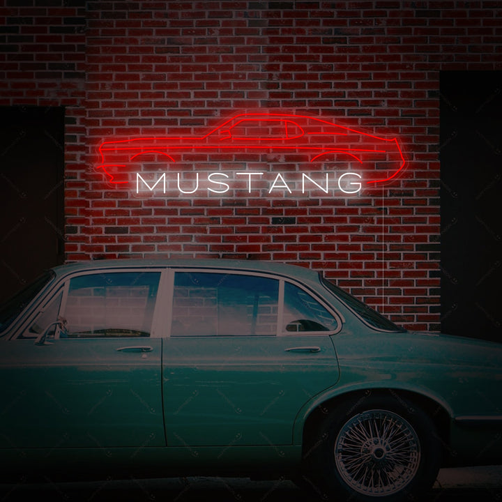 "Mustang Car" Insegna al neon