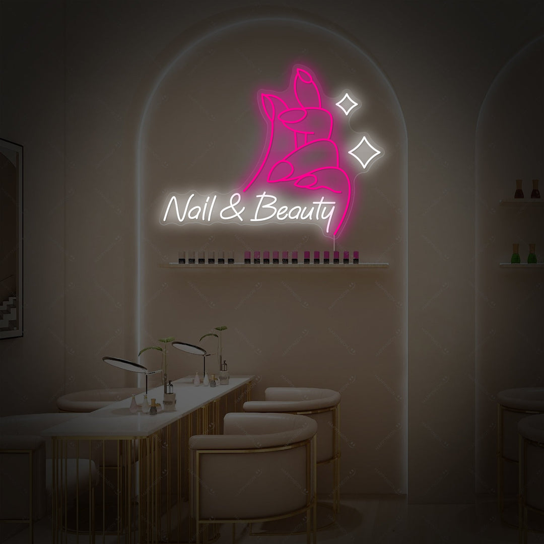 "Nail & Beauty" Insegna al neon