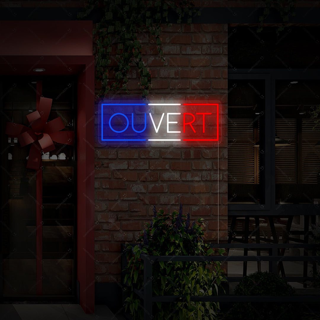 "Ouvert" Insegna al neon