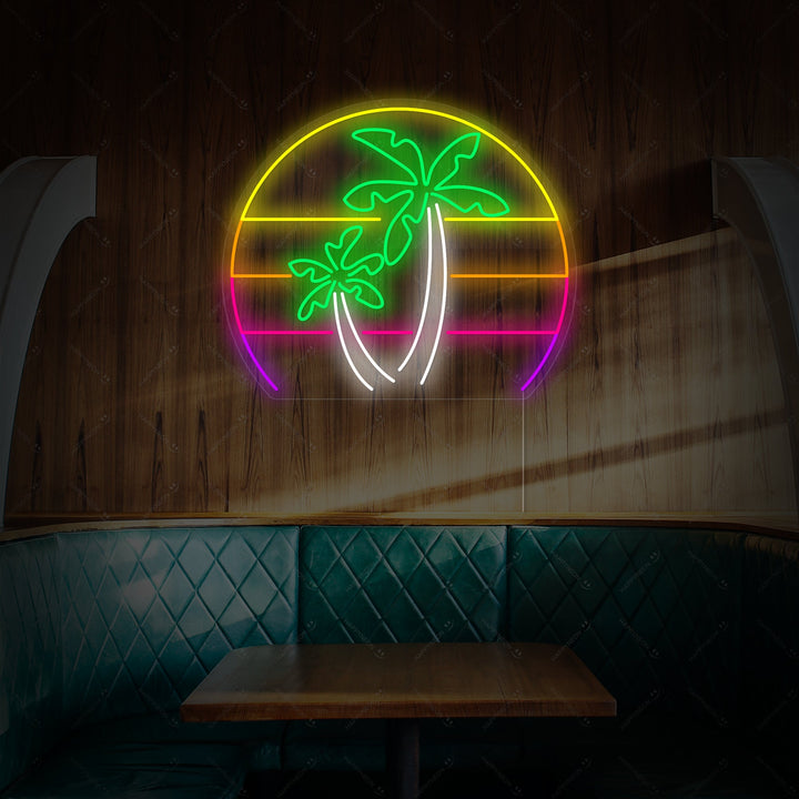 "Palma Vaporwave" Insegna al neon