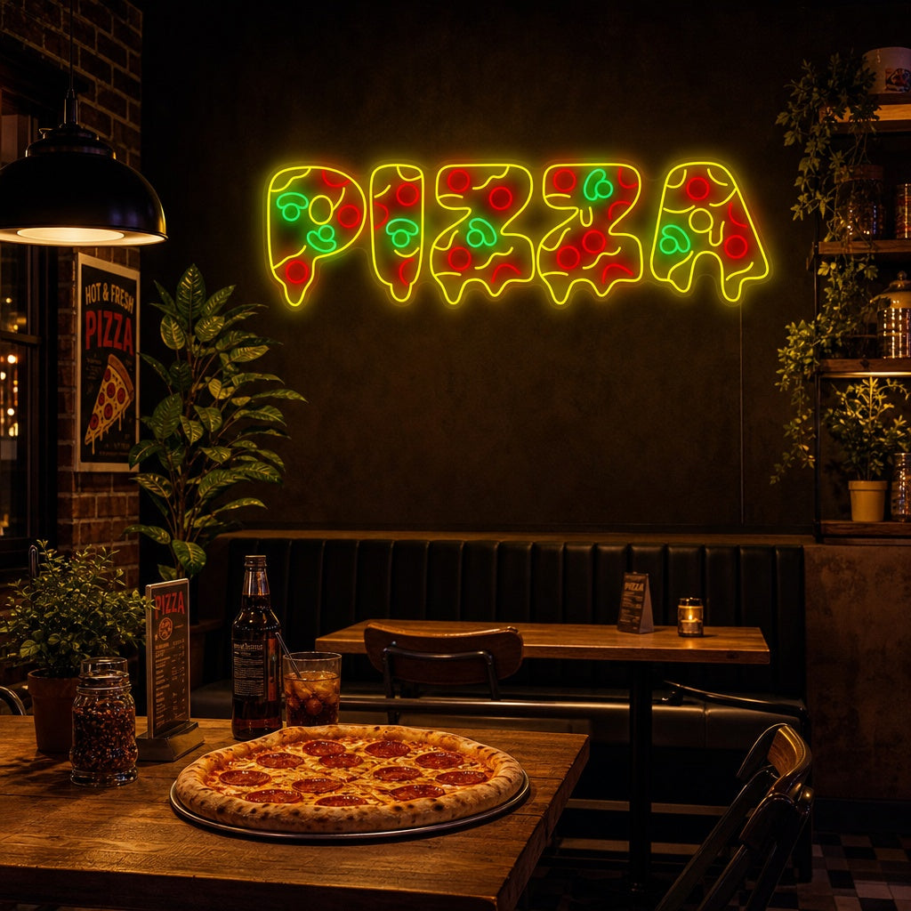 Scritta neon LED “PIZZA”