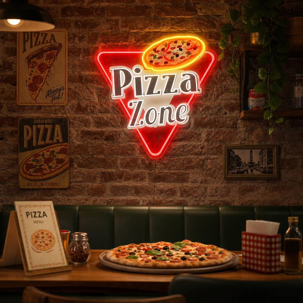 "Pizza Zone" Insegna al neon