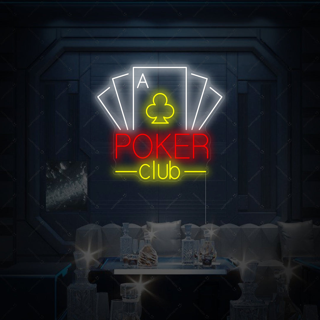 "Poker Club" Insegna al neon