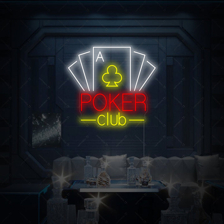 "Poker Club" Insegna al neon