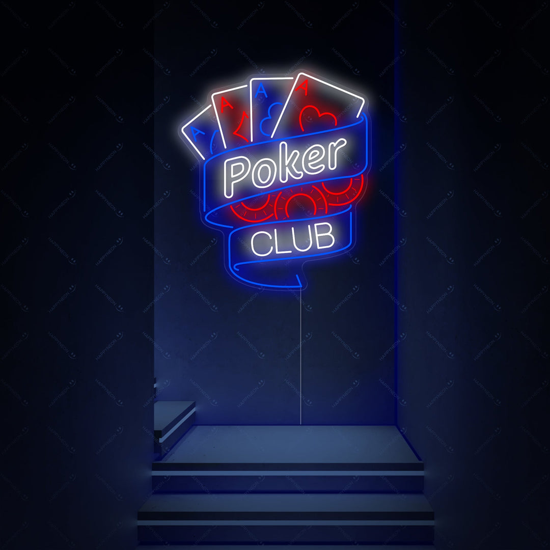 "Poker Club" Insegna al neon