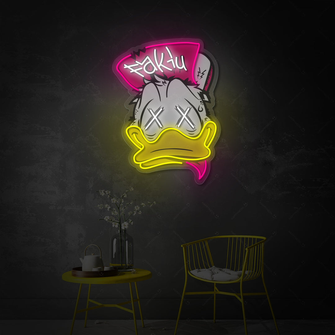 "Anatra Punk" Insegna al neon