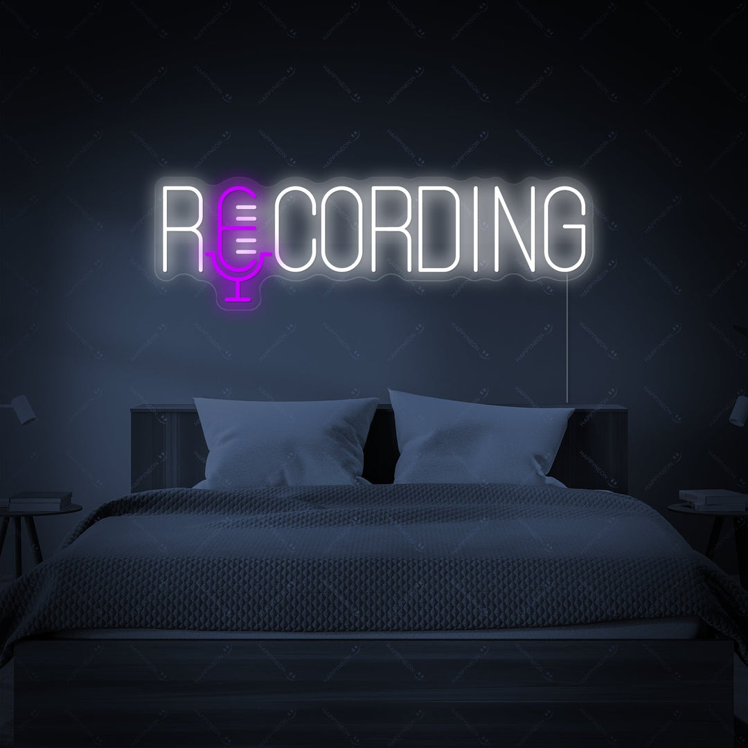 "Recording" Insegna al neon