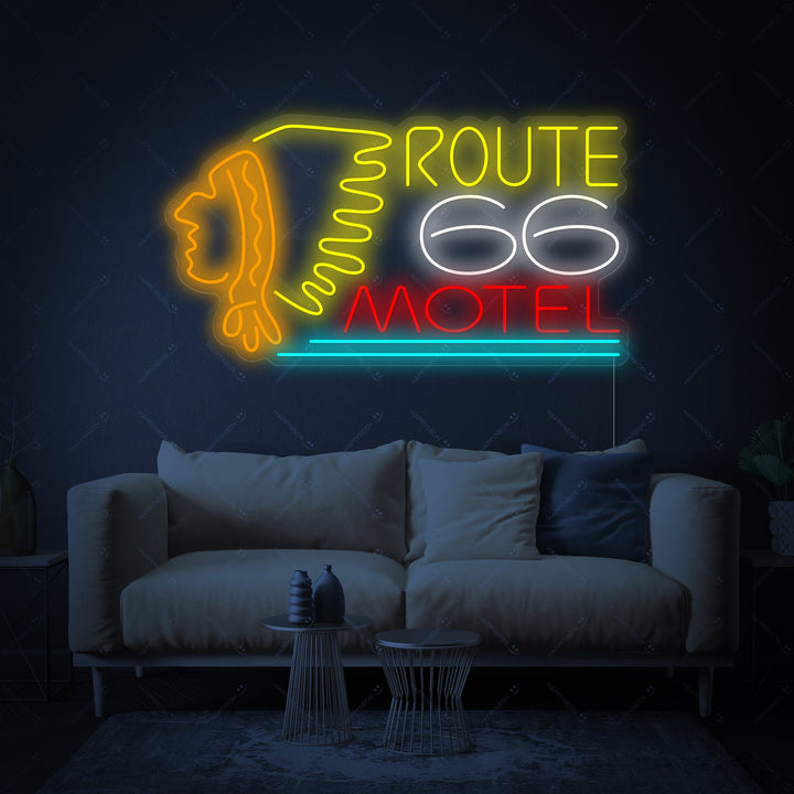 "Route 66 Motel" Insegna al neon