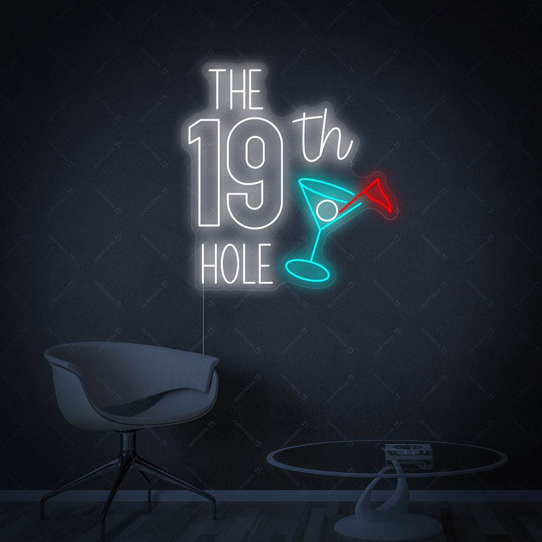 "The 19th Hole Golf" Insegna al neon