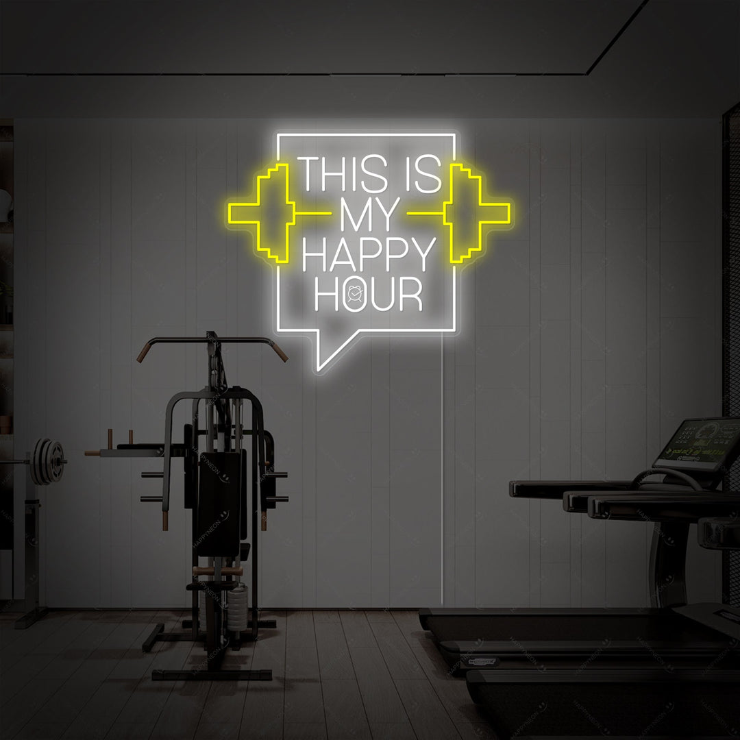 "This Is My Happy Hour" Insegna al neon