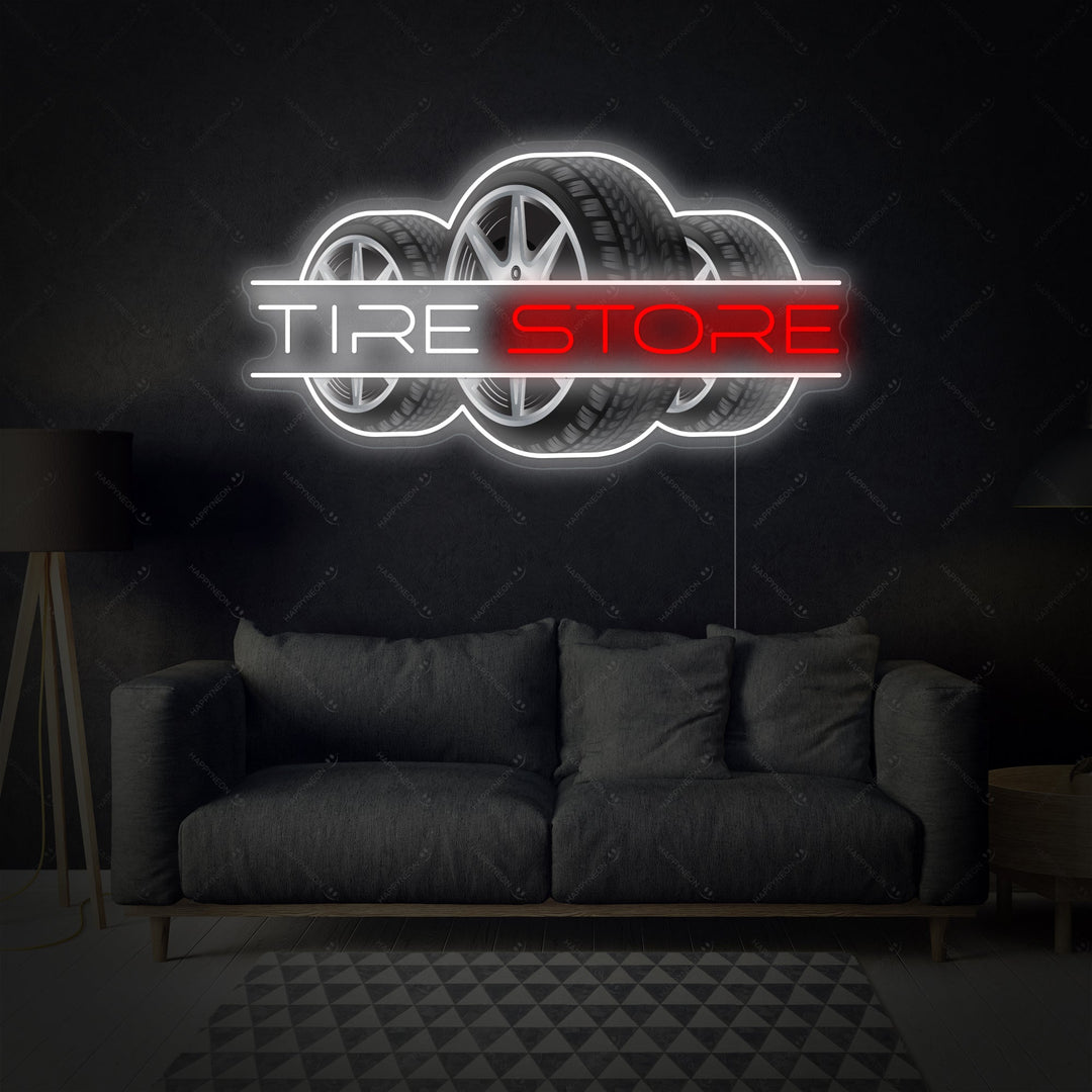 "Tire Store" Insegna al neon