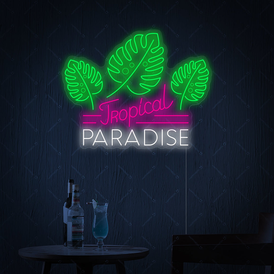 "Tropical Paradise" Insegna al neon